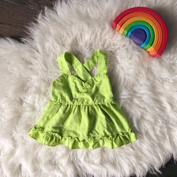 Green Peplum Top - Picture 1 of 6